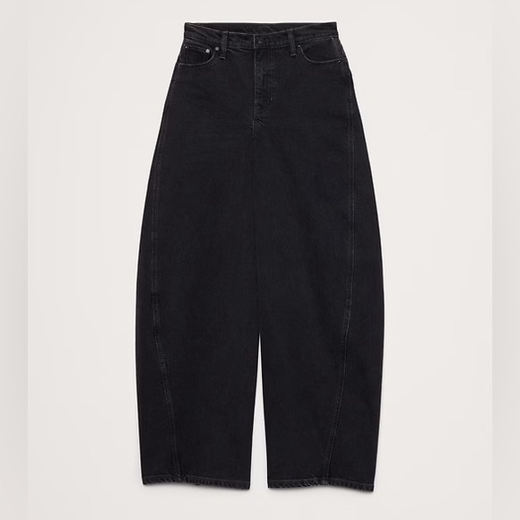 *NEW* BANANA REPUBLIC HIGH RISE LUXE BARREL JEAN WASHED BLACK 2/26 - Picture 5 of 13